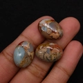 Piedras de jaspe imperial ovaladas pulidas con patrones de mosaico coloridos - 13x18mm / No.12 (Color Mixto)