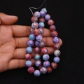 DIY colorful imperial jasper round beads for handmade necklace accessories 8-10mm - Red Blue Purple Gradient (No. 26)