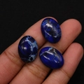 Tres cabujones ovalados de piedra imperial azul profundo en la punta de los dedos para DIY - 13x18mm / Azul Oscuro (Estilo 13)