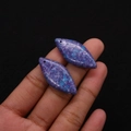Pendentifs marquise en pierre marbrée violette avec paillettes pour bijoux DIY - Fragments Fins Violet et Bleu (#22)