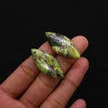 Pendentifs en jaspe impérial vert marquise avec veines naturelles pour la création de bijoux - Veines Minérales Vert Herbe Foncé (N° 26)