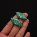 Pendentif en pierre naturelle en forme d'œil avec mosaïque verte pour bijoux DIY - Patchwork Triple Bleu Vert Blanc (N° 28)
