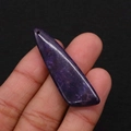 Irregular purple dyed imperial jasper stone pendant with natural texture and pre-drilled hole - 13x45mm / Dark Purple Natural Texture
