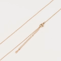 Detalle de cadena bañada en oro de 18K con cierre de langosta y eslabón ajustable - Cadena en O Oro Rosa