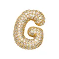 18K gold plated bubble letter G pendant with micro-paved sparkling zircon stones - Letter G