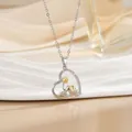 Silberne Herzenskette mit Mutter-Kind-Elefanten-Anhängern als Muttertagsgeschenk - Silber Mutter Elefant (XL1073GA)