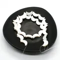 Natural white shell beads in crescent moon shape for DIY jewelry making and necklaces - Moon / 12mm, 20g