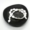 White mother of pearl waterdrop beads for DIY handmade jewelry and necklaces - Teardrop
