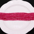 Macro shot of faceted rose red cubic beads on white plate for DIY jewelry making - Rose Red (No.7)