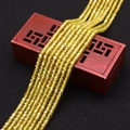 Vue détaillée de perles rondes en zircon doré facetté pour la création de bijoux DIY - Jaune Doré (No. 2)