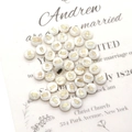 Natural white freshwater shell beads with gold owl patterns for DIY jewelry making - Owl / 6mm 20g 20 Pcs/Pack