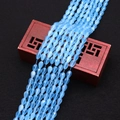 Light blue faceted teardrop cat eye stone beads for DIY jewelry making and craft projects - 4x6MM / No. 2 (Light Blue)