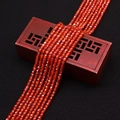 Sparkling orange faceted zircon round beads for DIY jewelry making and bracelets - 2mm / Orange Red