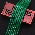 Faceted teardrop green cat eye stone beads for DIY jewelry making and necklaces - No. 7 (Emerald Green)