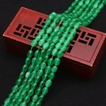 Gepolijste groene ovale kattenoogkralen in meerdere strengen voor DIY-sieraden - 4x6 / Groen