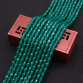Faceted teardrop dark green chalcedony beads strands for DIY jewelry making - No. 9 (Teal)