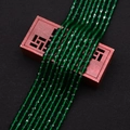 Faceted emerald green cat eye stone teardrop beads for DIY jewelry making and crafts - No. 13 (Dark Green)