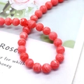 Macro shot of red and white marbled round beads for DIY jewelry making accessories - 4mm, 10g / Red White Marble Pattern (No. 2)