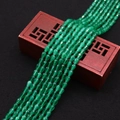 Polished emerald green faceted teardrop cat eye stone beads for DIY jewelry making - No. 15 (Grass Green)