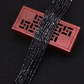 Polierte facettierte schwarze Edelsteinperlen für DIY-Schmuckhalsketten und Armbänder - 2x2mm / Schwarz (Nr. 5)