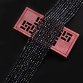 Cuentas de piedra natural negra facetada para creación de joyas collares y pulseras DIY - Negro