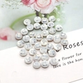 Natural white shell round beads with silver butterfly design for DIY jewelry making - Large Butterfly Print / 8mm 20 Pieces Per Pack