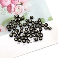 Black round flat beads with gold Tai Chi pattern for DIY jewelry and necklaces - Yin Yang Tai Chi Pattern / 8mm 20 Pieces Per Pack