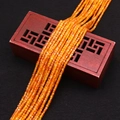 Orangefarbene Kristallperlen im Würfelschliff für DIY-Halsketten und Schmuckzubehör - 2x2mm / Bernstein-Orange (Nr. 14)