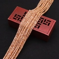 Champagnerfarbene Kristallwürfelperlen auf dekorativer Holzbox für DIY-Schmuck - 2x2mm / Bernstein (Nr.15)