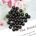 Black round shell beads with gold heartbeat pattern for DIY jewelry making - Wavy Pattern / 8mm 20 Pieces Per Pack