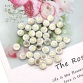 White shell beads with golden tree of life design for DIY jewelry and necklaces - Tree of Life Pattern / 8mm 20 Pieces Per Pack