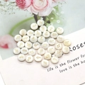 Natural round freshwater shell beads with gold cross inlay for DIY jewelry making - Cross Print / 8mm 20 Pieces Per Pack