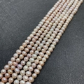 Pink natural freshwater pearl beads in 7-8mm strands for DIY necklace jewelry making - 4-5mm / Purple