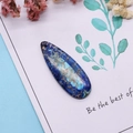 Waterdrop-shaped imperial stone pendant with blue turquoise texture for DIY jewelry - 16x42mm 9g / US 5