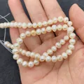 Perlas de agua dulce naturales blanco crema de 7-8 mm para la creación de joyas - Grado AB / 2-3mm 8g