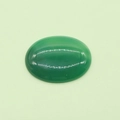 Polished green oval agate cabochon stone for jewelry making and ring inlay projects - Green Aventurine / 30x40mm, 13g