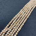 Champagne freshwater potato pearls strands 6-8mm for jewelry making and DIY necklaces - 3-4mm / Pink
