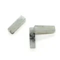 Rectangular grey labradorite stone pendant with natural texture for DIY jewelry making - 7-26mm 3g / Flash Stone (Labradorite)