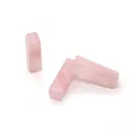 Rectangle natural rose quartz crystal pillar pendant for DIY jewelry making - 7-26mm 3g / Rose Quartz