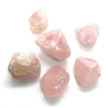 Set de seis cristales de cuarzo rosa en bruto con textura natural translúcida - 24-38mm / Cuarzo rosa