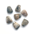Faceted natural moss agate stones in irregular trapezoid shapes for jewelry making - Size 4 / 8x10mm (no Holes)