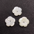 Natural white shell five-petal flower charms with iridescent pearl luster for jewelry DIY - Delicate Five-petal Flower Style (Style 5 12mm)