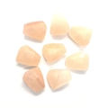 Faceted light pink natural stone beads in irregular shield shapes for DIY jewelry making - Size 8 / 8x10mm (no Holes)