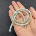 Mix de cuentas cilíndricas de piedra Imperial natural 2x4mm en tonos azul y menta - 2x4mm / Amazonita