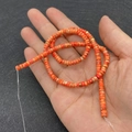 Cuentas cilíndricas de piedra emperador naranja de 2x4mm con textura de mármol para joyas - 2x4mm / No 20 (Estilo Patrón Mármol Rojo Naranja)