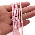Pink cylindrical natural shell beads 4x8mm for DIY jewelry making and necklace crafting - 4x8mm / No.3 Light Pink