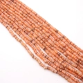 Strands of flat orange-red dyed natural shell disc beads for DIY jewelry making - 6mm 40g / No. 1 (Orange-Red Texture)