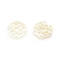 Natuurlijke parelmoer schelp bloemhangers met hol uitgesneden bloemmotief voor DIY sieraden - Witte Schelp (22mm) / Wit