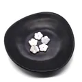 Set mit 5 natürlichen weißen Muschel-Blumenanhängern mit irisierendem Glanz für DIY Schmuck - 10mm / Weiß