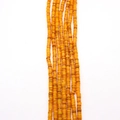 Flat round orange shell spacer beads for DIY jewelry making and boho necklaces - No.13 (Yellow-Orange)